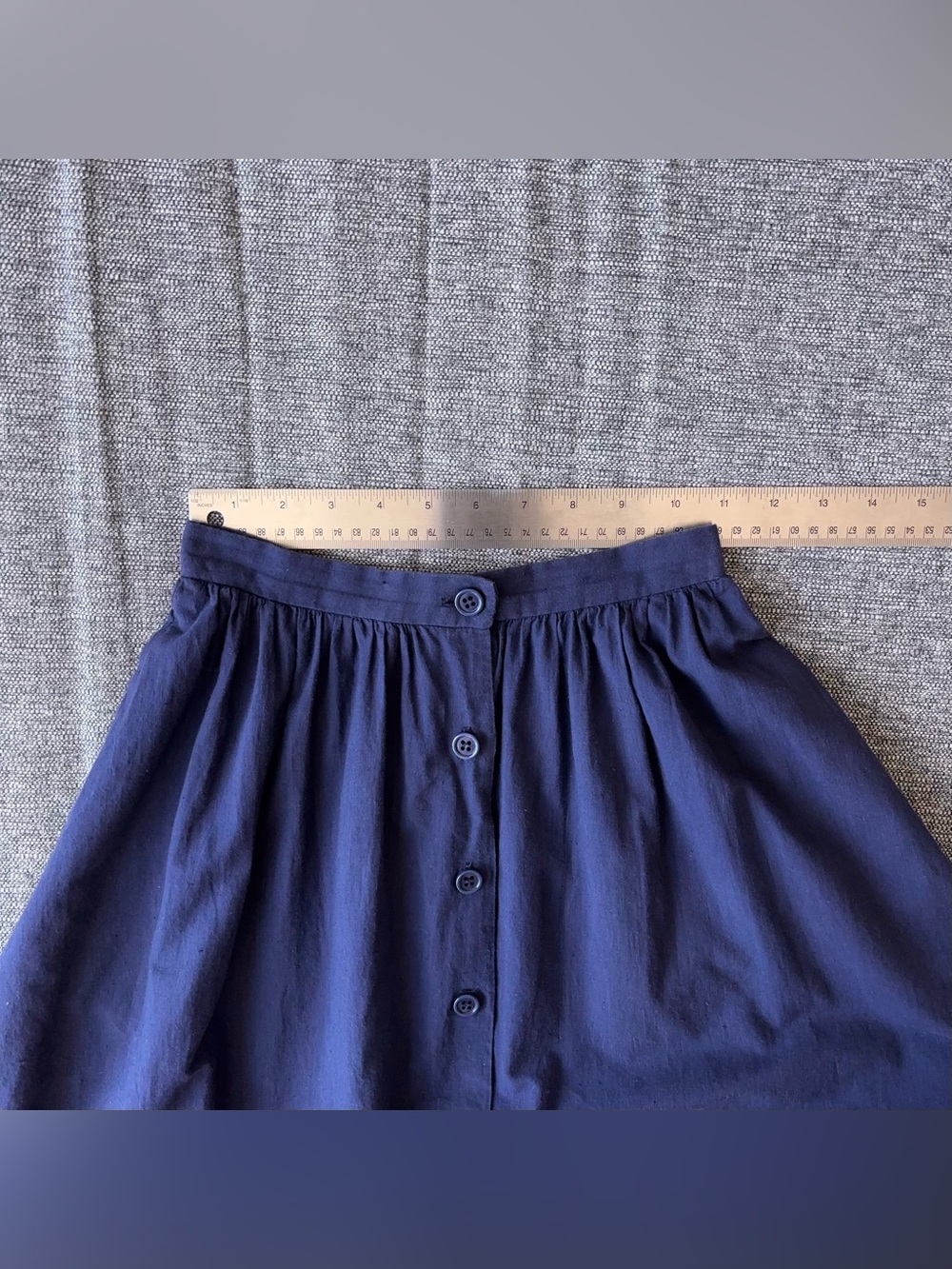 Ralph Lauren Deep Navy Button-Front Midi Skirt - Picture 15 of 16